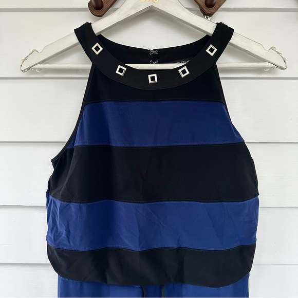 WHITE House Black Market Striped Halter Neck Dress - Picture 3 of 8
